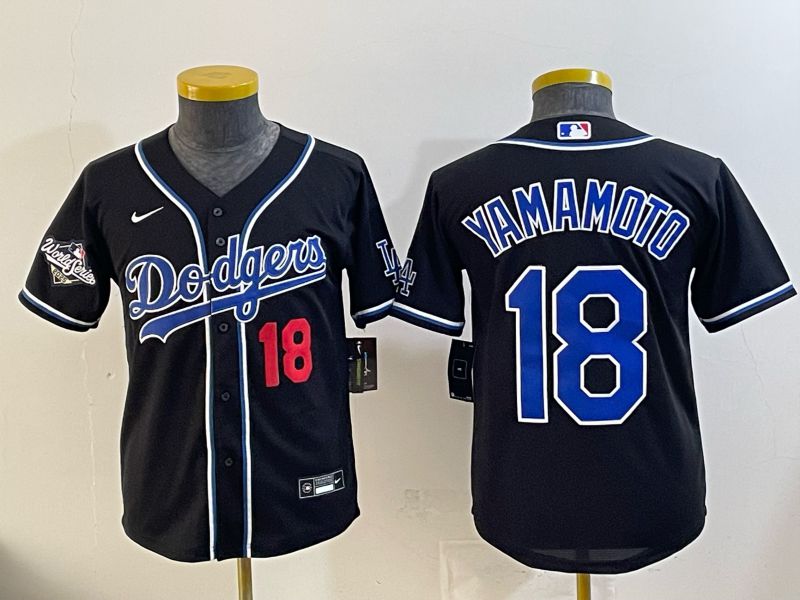 Women Nike 2026 Los Angeles Dodgers #18 Yamamoto Black Game MLB Jersey 081